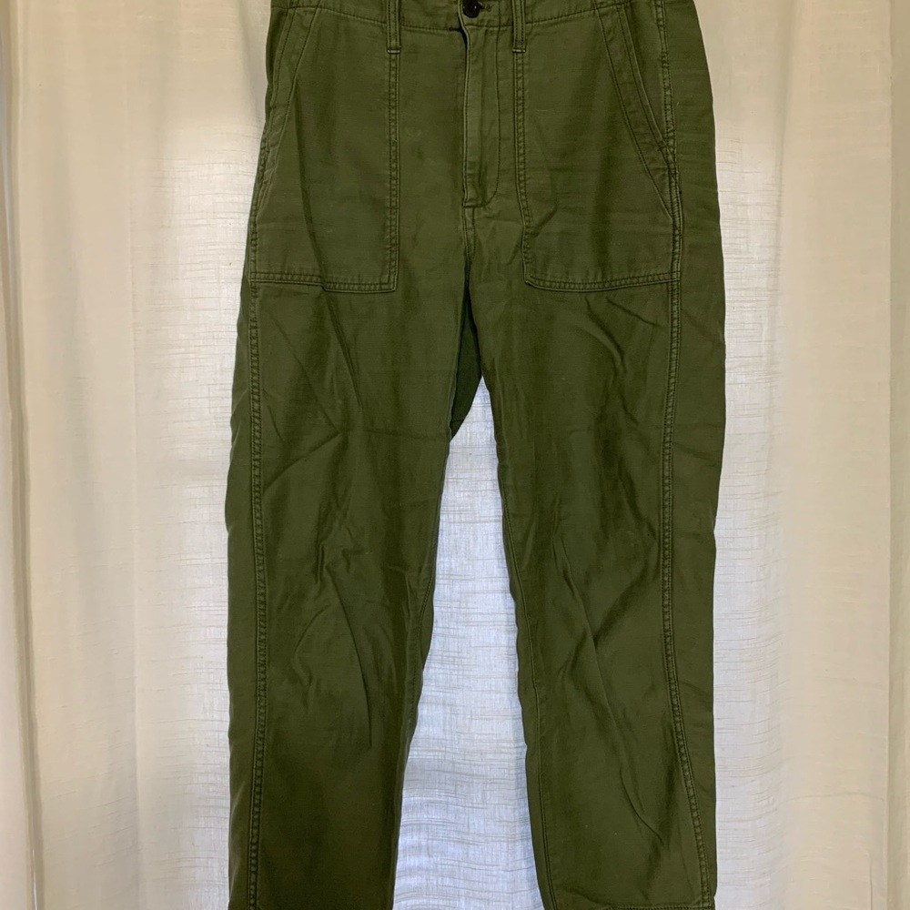 Madewell Women's Cargo Pants in Olive Green